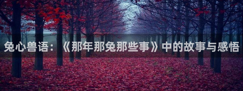 汗汗漫画隐藏入口在哪：兔心兽语：《那年那兔那些事》中的故事与感悟